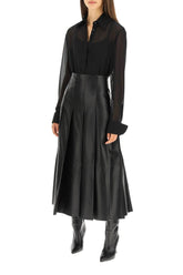 Genuine Lambskin Leather Women's Ankle Skirt