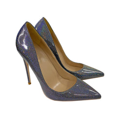 Teritin Glitter Patent Women's Slip On Stiletto Pumps