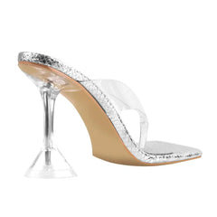 Silver Sleek Serpent Sandals