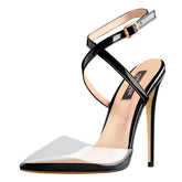 Pointed-toe Contrast Thin High Heels