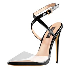 Pointed-toe Contrast Thin High Heels