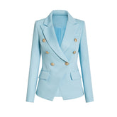 Candy Color Double Breasted Slim Blazer