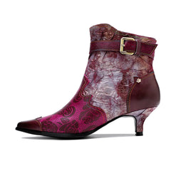 Concise Print Ankle Boots