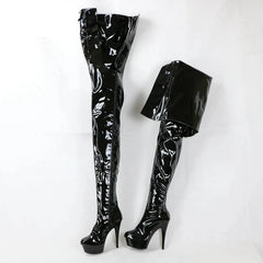 Outside Shaft Zip Knee-High Boots