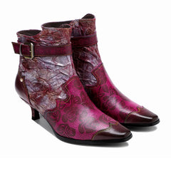 Concise Print Ankle Boots