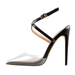 Pointed-toe Contrast Thin High Heels