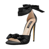 Strappy Bowknot Thin High Heels