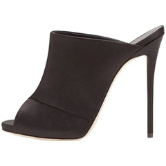 Fashion Satin Peep Toe High Heels