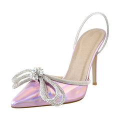 Crystal Butterfly-Knot High Heels