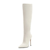 Sleek Nubuck Knee High Boots