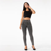 High Waist Women's Zipper Fly Denim Jeans Pants