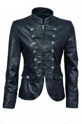 Real Leather Slim Fit Biker Coat