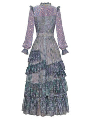 Mesh Ruffles Women's Evening Party Dress