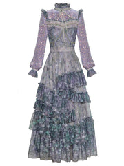 Mesh Ruffles Women's Evening Party Dress