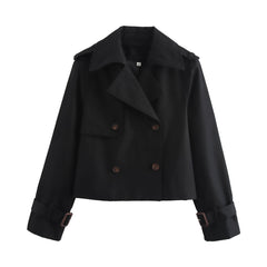 Stylish Cropped Short Trench Coat
