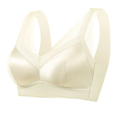 Satin Mesh Comfortable Wireless Bra