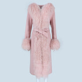 Perfect Opportunity Women's Cashmere Fur Coat