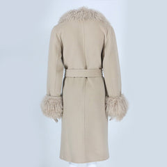Perfect Opportunity Women's Double Breasted Belt Overcoat