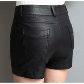 Real Lambskin Leather Pockets Mini Pants