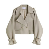 Trendy Double Breasted Tooling Coat