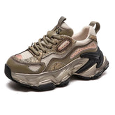 Air Mesh Flat Chunky Sneakers