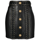All-matched Lace-Up Slim Skirt