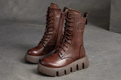 British Wedge Ethnic ZIP Platform Shoes