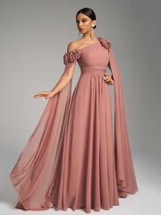 Beautiful Long Draped Chiffon Dress