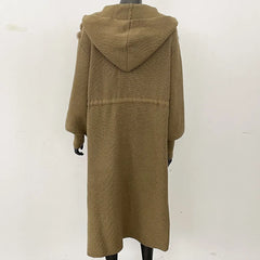 Luxury Real Fur Knitting Oversized Cardigan