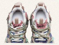 Air Mesh Genuine Leather Chunky Sneaker