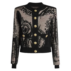 Fashionable Elastic Novel Fitted Cardigan