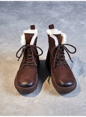 Fur Plush Platform Boots