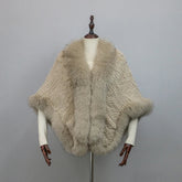 Stylish Knitted Warm Fur Cape