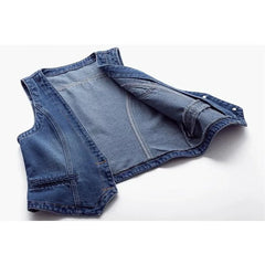 Vintage Short Denim Waistcoat
