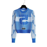 Diamonds Beading Pullover Sweater