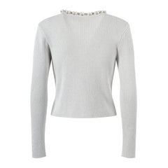 Stylish Round Neck Knitted Cardigan