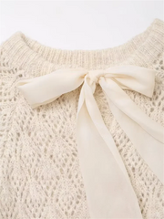 Trendy Silk Scarf Loose-Fit Sweater