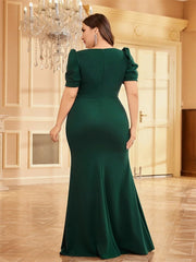 Luxury Applique Plus Size Women's Party Gown
