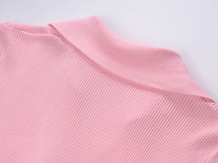Ribbon Collar Knitted Cardigan