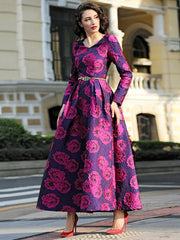 Floral Fashion Evening Dress