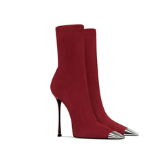 Stylish Square Toe Formal High Heels Boots