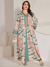 Tie-Dye A-Line Plus Size Abaya