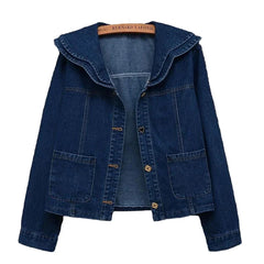 Smart Doll Collar Denim Jeans Jacket