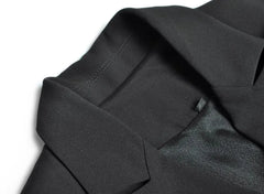 Black Tiered Ruffles Windbreaker Dress