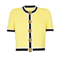 High-Quality Striped Knitted Cardigan