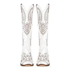 Pull-On Pointed Toe Western Long Boots