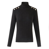 Casual Knit Turtleneck Pullover Sweater