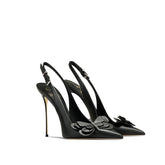 Modern Slim Pointed Leather Heels