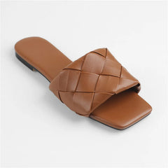 Elegant Peep Toe Slip-On Sandals