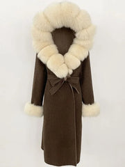 Elegant Warm Wool Blend Overcoat